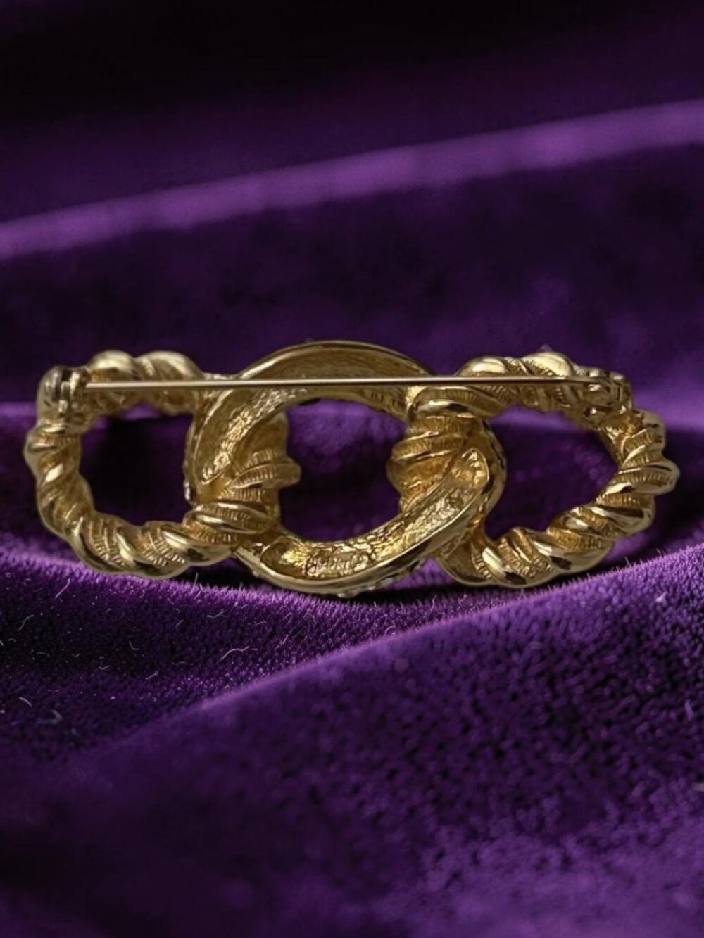 1980s Vintage Christian Dior Link Brooch - Picture 3 of 8